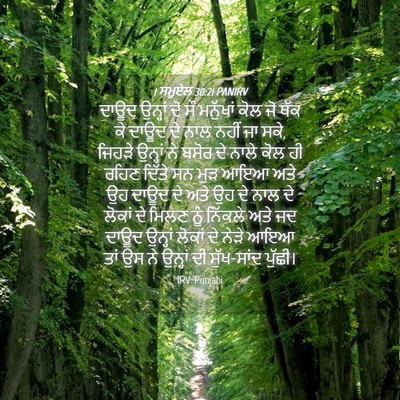Picture 04 - 1 ਸਮੂਏਲ 30:21 PANIRV - ਦਾਊਦ ਉਨ੍ਹਾਂ ਦੋ ਸੌ - Bible Verse Picture