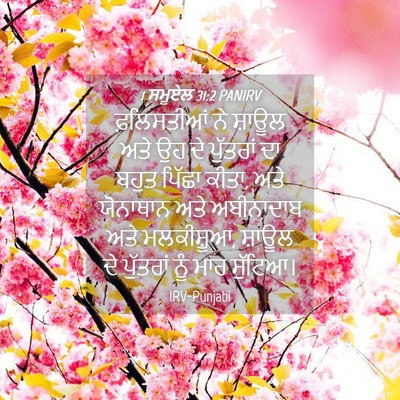 Picture 04 - 1 ਸਮੂਏਲ 31:2 PANIRV - ਫ਼ਲਿਸਤੀਆਂ ਨੇ - Bible Verse Picture
