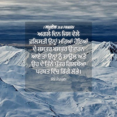 Picture 04 - 1 ਸਮੂਏਲ 31:8 PANIRV - ਅਗਲੇ ਦਿਨ ਜਿਸ ਵੇਲੇ - Bible Verse Picture