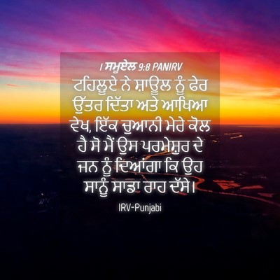 Picture 04 - 1 ਸਮੂਏਲ 9:8 PANIRV - ਟਹਿਲੂਏ ਨੇ ਸ਼ਾਊਲ - Bible Verse Picture