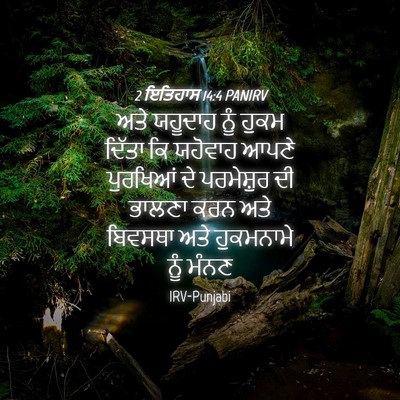 Picture 04 - 2 ਇਤਿਹਾਸ 14:4 PANIRV - ਅਤੇ ਯਹੂਦਾਹ ਨੂੰ - Bible Verse Picture