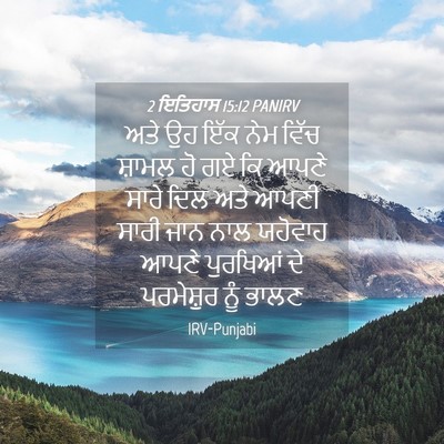Picture 04 - 2 ਇਤਿਹਾਸ 15:12 PANIRV - ਅਤੇ ਉਹ ਇੱਕ ਨੇਮ ਵਿੱਚ - Bible Verse Picture