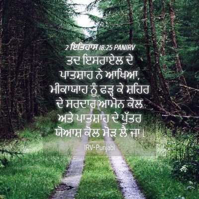 Picture 04 - 2 ਇਤਿਹਾਸ 18:25 PANIRV - ਤਦ ਇਸਰਾਏਲ ਦੇ - Bible Verse Picture