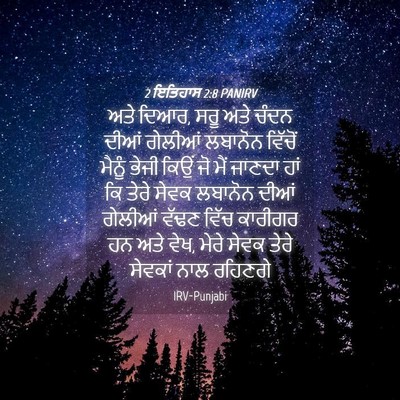 Picture 04 - 2 ਇਤਿਹਾਸ 2:8 PANIRV - ਅਤੇ ਦਿਆਰ, ਸਰੂ ਅਤੇ - Bible Verse Picture
