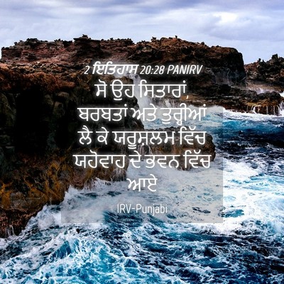 Picture 04 - 2 ਇਤਿਹਾਸ 20:28 PANIRV - ਸੋ ਉਹ ਸਿਤਾਰਾਂ, - Bible Verse Picture