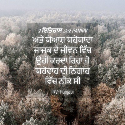 Picture 04 - 2 ਇਤਿਹਾਸ 24:2 PANIRV - ਅਤੇ ਯੋਆਸ਼ ਯਹੋਯਾਦਾ - Bible Verse Picture