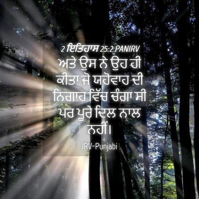 Picture 04 - 2 ਇਤਿਹਾਸ 25:2 PANIRV - ਅਤੇ ਉਸ ਨੇ ਉਹ ਹੀ - Bible Verse Picture