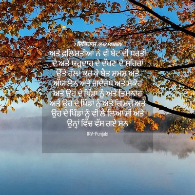 Picture 04 - 2 ਇਤਿਹਾਸ 28:18 PANIRV - ਅਤੇ ਫ਼ਲਿਸਤੀਆਂ ਨੇ - Bible Verse Picture