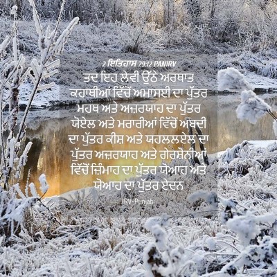 Picture 04 - 2 ਇਤਿਹਾਸ 29:12 PANIRV - ਤਦ ਇਹ ਲੇਵੀ ਉੱਠੇ - Bible Verse Picture