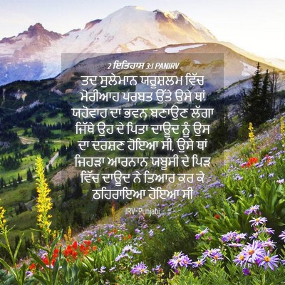 Picture 04 - 2 ਇਤਿਹਾਸ 3:1 PANIRV - ਤਦ ਸੁਲੇਮਾਨ - Bible Verse Picture