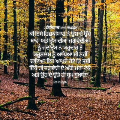 Picture 04 - 2 ਇਤਿਹਾਸ 32:12 PANIRV - ਕੀ ਇਸੇ ਹਿਜ਼ਕੀਯਾਹ - Bible Verse Picture