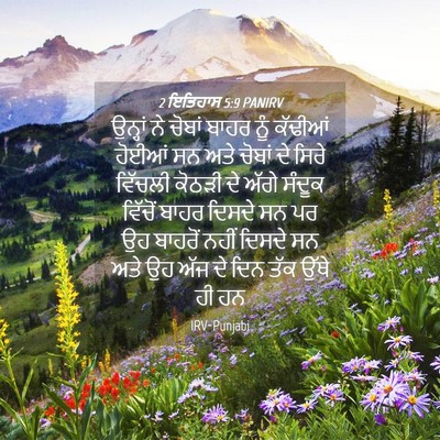 Picture 04 - 2 ਇਤਿਹਾਸ 5:9 PANIRV - ਉਨ੍ਹਾਂ ਨੇ ਚੋਬਾਂ - Bible Verse Picture