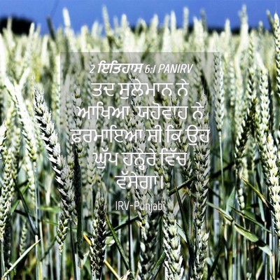 Picture 04 - 2 ਇਤਿਹਾਸ 6:1 PANIRV - ਤਦ ਸੁਲੇਮਾਨ ਨੇ ਆਖਿਆ, - Bible Verse Picture
