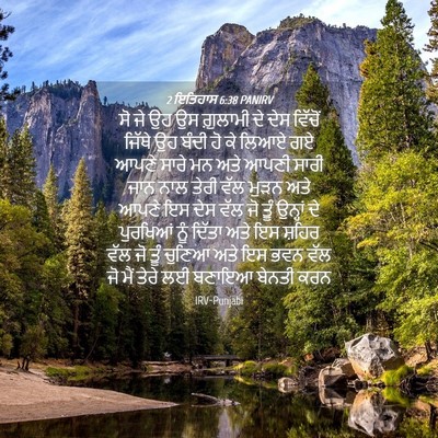 Picture 04 - 2 ਇਤਿਹਾਸ 6:38 PANIRV - ਸੋ ਜੇ ਉਹ ਉਸ ਗ਼ੁਲਾਮੀ - Bible Verse Picture