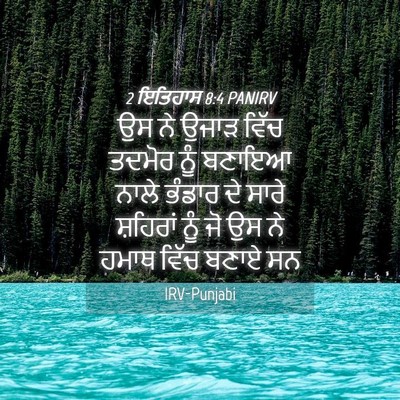 Picture 04 - 2 ਇਤਿਹਾਸ 8:4 PANIRV - ਉਸ ਨੇ ਉਜਾੜ ਵਿੱਚ - Bible Verse Picture