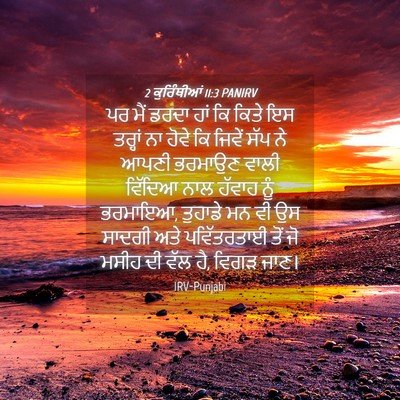 Picture 04 - 2 ਕੁਰਿੰਥੀਆਂ 11:3 PANIRV - ਪਰ ਮੈਂ ਡਰਦਾ ਹਾਂ ਕਿ - Bible Verse Picture