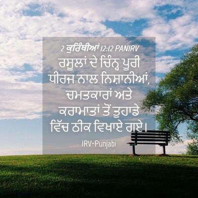 Picture 04 - 2 ਕੁਰਿੰਥੀਆਂ 12:12 PANIRV - ਰਸੂਲਾਂ ਦੇ ਚਿੰਨ੍ਹ - Bible Verse Picture