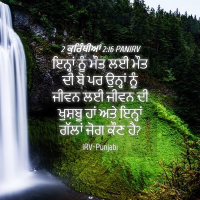 Picture 04 - 2 ਕੁਰਿੰਥੀਆਂ 2:16 PANIRV - ਇਨ੍ਹਾਂ ਨੂੰ ਮੌਤ ਲਈ - Bible Verse Picture