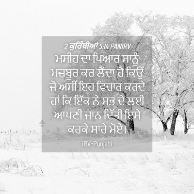 Picture 04 - 2 ਕੁਰਿੰਥੀਆਂ 5:14 PANIRV - ਮਸੀਹ ਦਾ ਪਿਆਰ ਸਾਨੂੰ - Bible Verse Picture