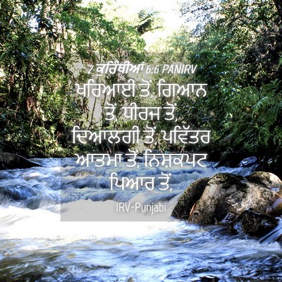 Picture 04 - 2 ਕੁਰਿੰਥੀਆਂ 6:6 PANIRV - ਖਰਿਆਈ ਤੋਂ, ਗਿਆਨ - Bible Verse Picture