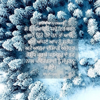 Picture 04 - 2 ਕੁਰਿੰਥੀਆਂ 7:1 PANIRV - ਸੋ ਹੇ ਪਿਆਰਿਓ, ਜਦੋਂ - Bible Verse Picture