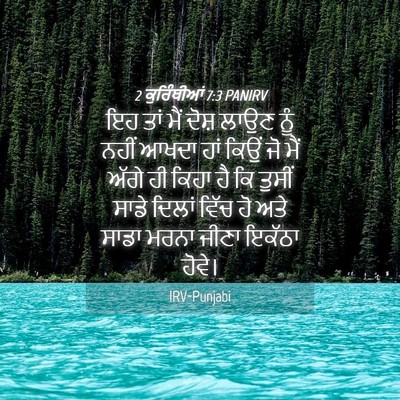Picture 04 - 2 ਕੁਰਿੰਥੀਆਂ 7:3 PANIRV - ਇਹ ਤਾਂ ਮੈਂ ਦੋਸ਼ - Bible Verse Picture