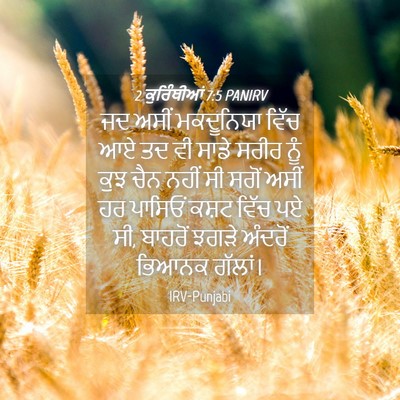 Picture 04 - 2 ਕੁਰਿੰਥੀਆਂ 7:5 PANIRV - ਜਦ ਅਸੀਂ ਮਕਦੂਨਿਯਾ - Bible Verse Picture