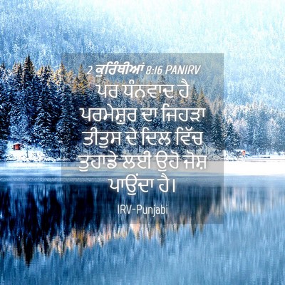 Picture 04 - 2 ਕੁਰਿੰਥੀਆਂ 8:16 PANIRV - ਪਰ ਧੰਨਵਾਦ ਹੈ - Bible Verse Picture
