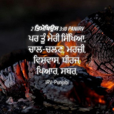 Picture 04 - 2 ਤਿਮੋਥਿਉਸ 3:10 PANIRV - ਪਰ ਤੂੰ ਮੇਰੀ ਸਿੱਖਿਆ, - Bible Verse Picture