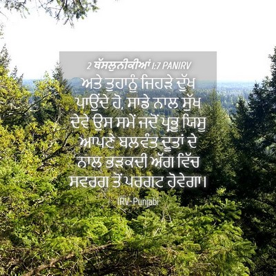 Picture 04 - 2 ਥੱਸਲੁਨੀਕੀਆਂ 1:7 PANIRV - ਅਤੇ ਤੁਹਾਨੂੰ ਜਿਹੜੇ - Bible Verse Picture