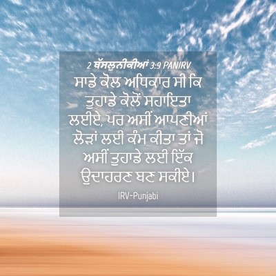 Picture 04 - 2 ਥੱਸਲੁਨੀਕੀਆਂ 3:9 PANIRV - ਸਾਡੇ ਕੋਲ ਅਧਿਕਾਰ ਸੀ - Bible Verse Picture