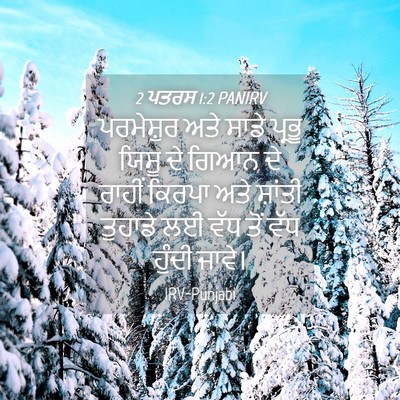 Picture 04 - 2 ਪਤਰਸ 1:2 PANIRV - ਪਰਮੇਸ਼ੁਰ ਅਤੇ ਸਾਡੇ - Bible Verse Picture