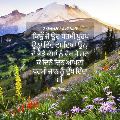 Picture 04 - 2 ਪਤਰਸ 2:8 PANIRV - (ਕਿਉਂ ਜੋ ਉਹ ਧਰਮੀ - Bible Verse Picture