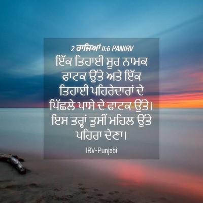 Picture 04 - 2 ਰਾਜਿਆਂ 11:6 PANIRV - ਇੱਕ ਤਿਹਾਈ ਸੂਰ ਨਾਮਕ - Bible Verse Picture