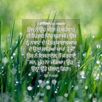 Picture 04 - 2 ਰਾਜਿਆਂ 13:11 PANIRV - ਉਸ ਨੇ ਉਹ ਕੀਤਾ ਜੋ - Bible Verse Picture
