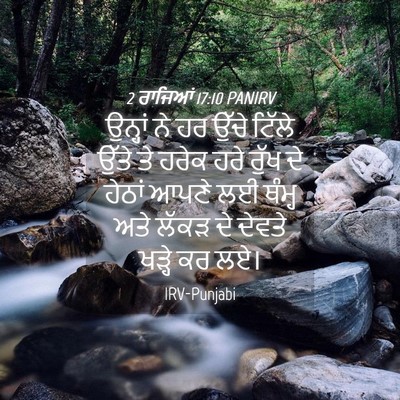 Picture 04 - 2 ਰਾਜਿਆਂ 17:10 PANIRV - ਉਨ੍ਹਾਂ ਨੇ ਹਰ ਉੱਚੇ - Bible Verse Picture