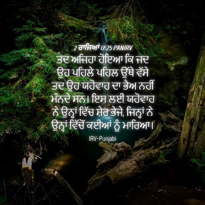 Picture 04 - 2 ਰਾਜਿਆਂ 17:25 PANIRV - ਤਦ ਅਜਿਹਾ ਹੋਇਆ ਕਿ ਜਦ - Bible Verse Picture
