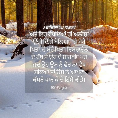 Picture 04 - 2 ਰਾਜਿਆਂ 2:12 PANIRV - ਅਤੇ ਇਹ ਵੇਖਦਿਆਂ ਹੀ - Bible Verse Picture