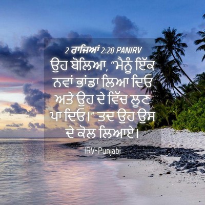 Picture 04 - 2 ਰਾਜਿਆਂ 2:20 PANIRV - ਉਹ ਬੋਲਿਆ, “ਮੈਨੂੰ - Bible Verse Picture