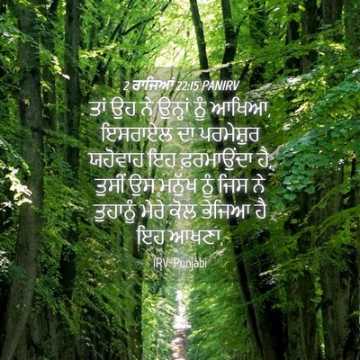 Picture 04 - 2 ਰਾਜਿਆਂ 22:15 PANIRV - ਤਾਂ ਉਹ ਨੇ ਉਨ੍ਹਾਂ - Bible Verse Picture