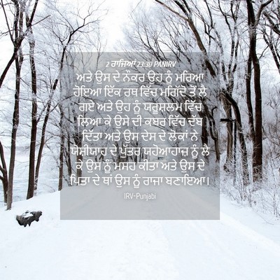Picture 04 - 2 ਰਾਜਿਆਂ 23:30 PANIRV - ਅਤੇ ਉਸ ਦੇ ਨੌਕਰ ਉਹ - Bible Verse Picture