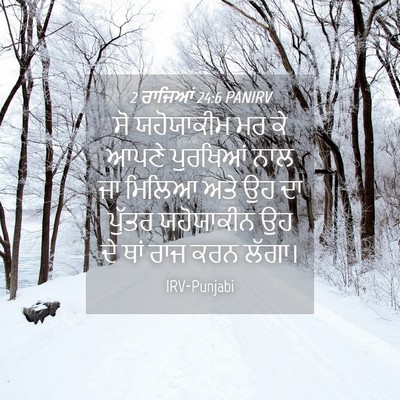 Picture 04 - 2 ਰਾਜਿਆਂ 24:6 PANIRV - ਸੋ ਯਹੋਯਾਕੀਮ ਮਰ ਕੇ - Bible Verse Picture