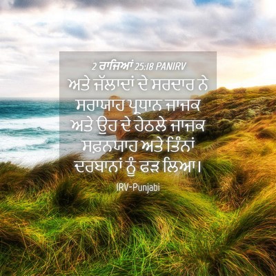 Picture 04 - 2 ਰਾਜਿਆਂ 25:18 PANIRV - ਅਤੇ ਜੱਲਾਦਾਂ ਦੇ - Bible Verse Picture