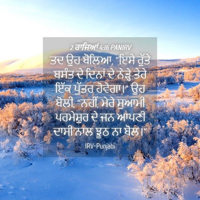 Picture 04 - 2 ਰਾਜਿਆਂ 4:16 PANIRV - ਤਦ ਉਹ ਬੋਲਿਆ, “ਇਸੇ - Bible Verse Picture