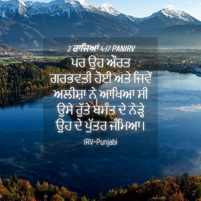 Picture 04 - 2 ਰਾਜਿਆਂ 4:17 PANIRV - ਪਰ ਉਹ ਔਰਤ ਗਰਭਵਤੀ - Bible Verse Picture