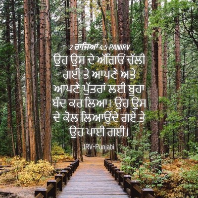 Picture 04 - 2 ਰਾਜਿਆਂ 4:5 PANIRV - ਉਹ ਉਸ ਦੇ ਅੱਗਿਓਂ - Bible Verse Picture