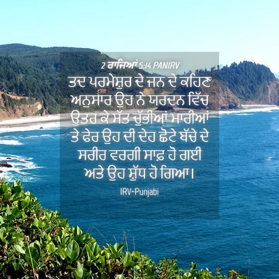 Picture 04 - 2 ਰਾਜਿਆਂ 5:14 PANIRV - ਤਦ ਪਰਮੇਸ਼ੁਰ ਦੇ ਜਨ - Bible Verse Picture