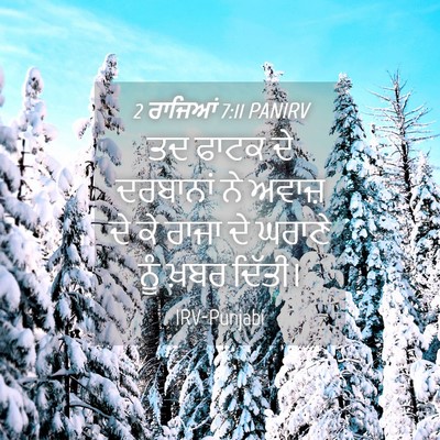 Picture 04 - 2 ਰਾਜਿਆਂ 7:11 PANIRV - ਤਦ ਫਾਟਕ ਦੇ ਦਰਬਾਨਾਂ - Bible Verse Picture