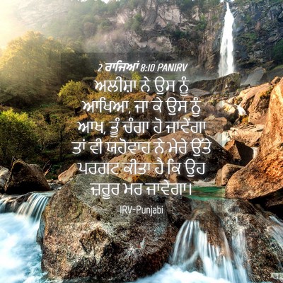 Picture 04 - 2 ਰਾਜਿਆਂ 8:10 PANIRV - ਅਲੀਸ਼ਾ ਨੇ ਉਸ ਨੂੰ - Bible Verse Picture