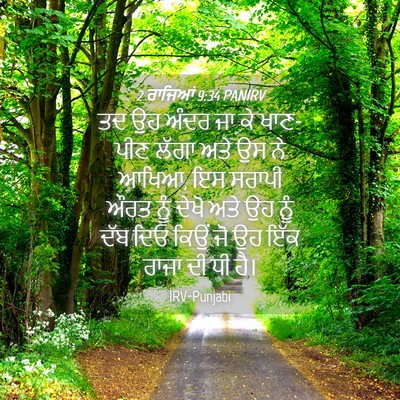 Picture 04 - 2 ਰਾਜਿਆਂ 9:34 PANIRV - ਤਦ ਉਹ ਅੰਦਰ ਜਾ ਕੇ - Bible Verse Picture